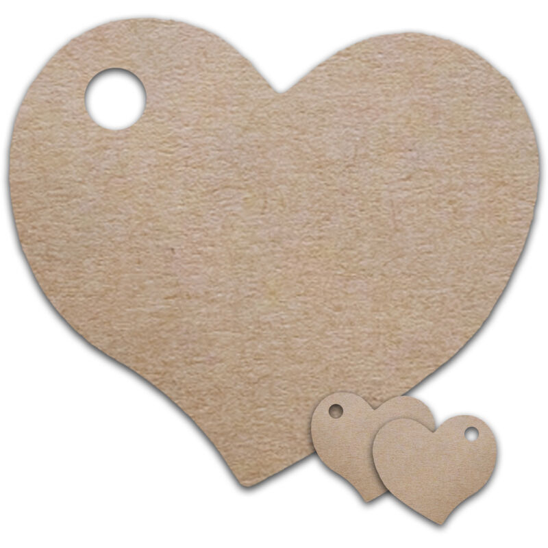 Etichette regalo, cuori artigianali, biglietti, etichette regalo, 10 pezzi