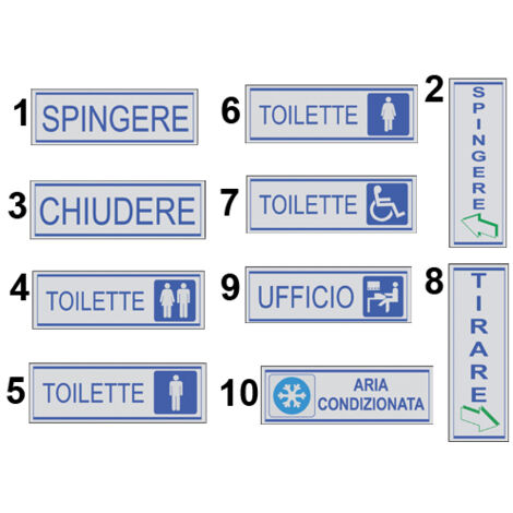 ETICHETTE TOILETTE UOMINI          A3765