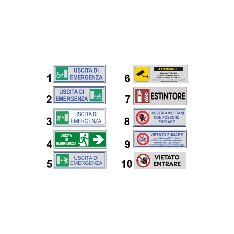 Brico Dea - etichette uscita di emergenza A2311