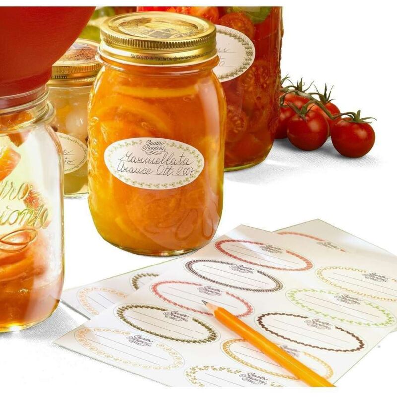 Image of Bormioli Kit 30 Etichette Adesive per Vasi e Conserve