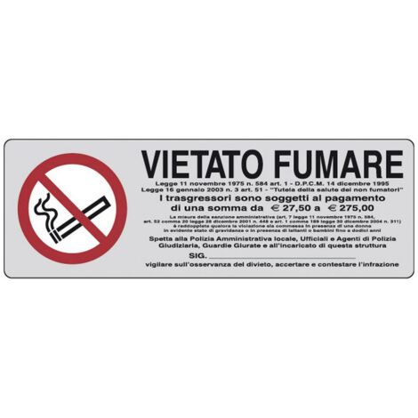 ETICHETTE VIETATO FUMARE