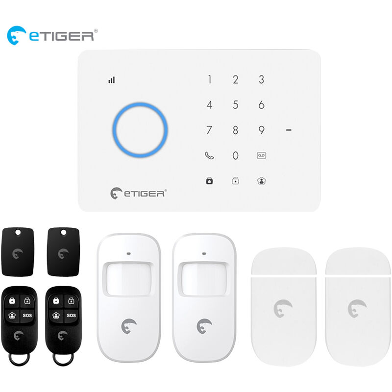 

Etiger S3B 433MHz Kit de sistema de seguridad de alarma GSM de marcado automatico inalambrico, APP Control remoto