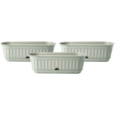 Etika Small - Set 3 Pflanzer, Farbe salbei