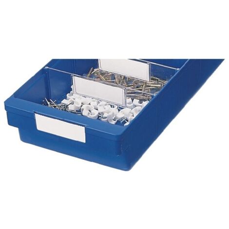 Etikett weiß für Kleinteilebox B186 mm VE 8 Stk. LA-KA-PE