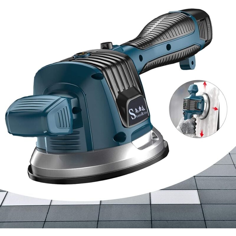 Vibrateur de carrelage à 6 vitesses Vibrateur de carrelage avec batteries et chargeur 12000 r/min 25 v (1 batterie)