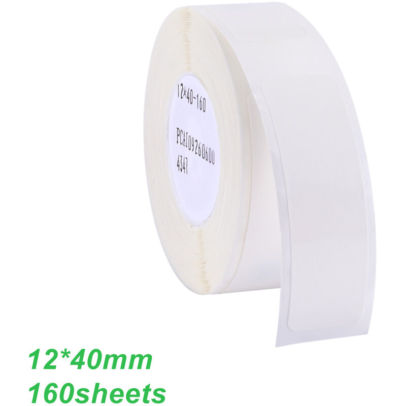 

Etiqueta autoadhesiva de papel de impresion termica Jingchen 12 * 40 * 160 blanco