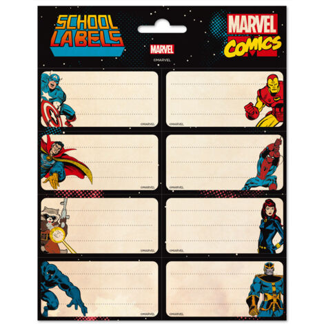 ETIQUETA ESCOLAR ERIK 15,8x20 MARVEL
