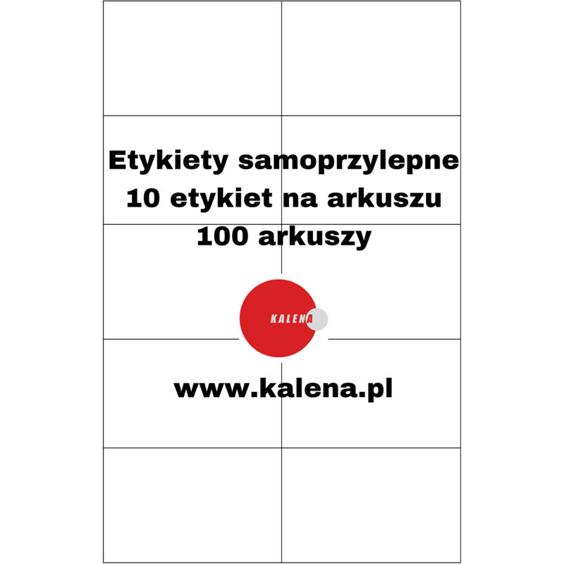 ETIQUETA SIN IMPRESIÓN A4 105/57 1/10 paquete de 100 uds.