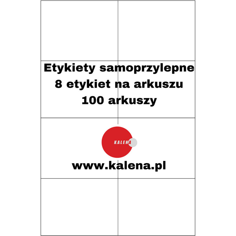 ETIQUETA SIN IMPRESIÓN A4 105/74 1/8 - paquete de 100 uds.