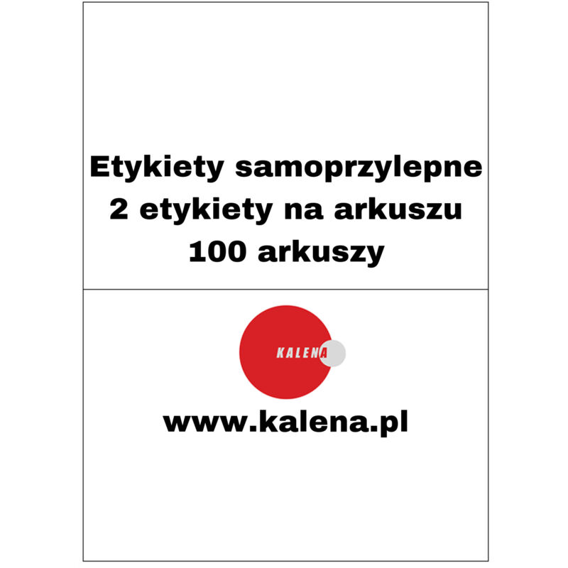 ETIQUETA SIN IMPRESIÓN A4 210/148 1/2 - paquete de 100 uds.