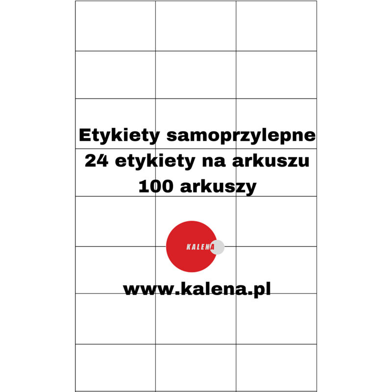 ETIQUETA SIN IMPRESIÓN A4 70x37 1/24 - paquete de 100 uds.