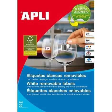 Etiquetas adhesivas Apli 10198 Transparente