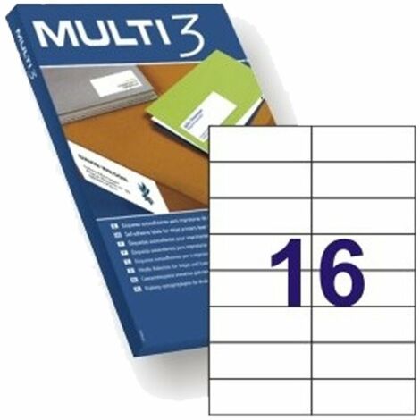 Etiquetas Adhesivas Apli Multi3/ 105 x 37mm/ 100 Hojas