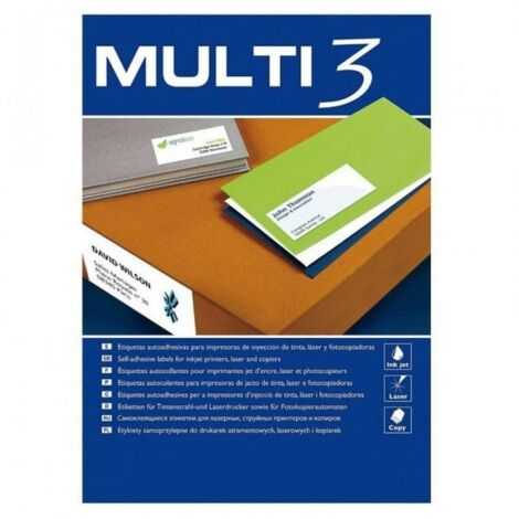 Etiquetas Adhesivas Apli Multi3 10530/ 105 x 74mm/ 500 Hojas