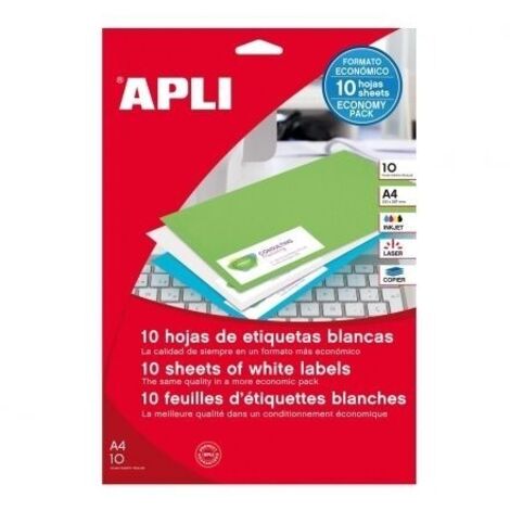 Etiquetas Adhesivas Apli Multi3 254 X 10mm 10