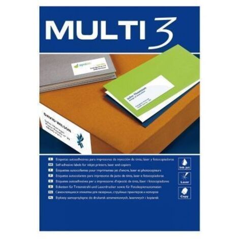 Etiquetas Adhesivas Apli Multi3/ 48.5 x 25.4mm/ 100 Hojas