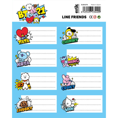 Etiquetas adhesivas bt21