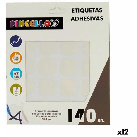 Etiquetas adhesivas Pincello 1711078 Blanco 22 x 49 mm Manzana (12 Unidades)