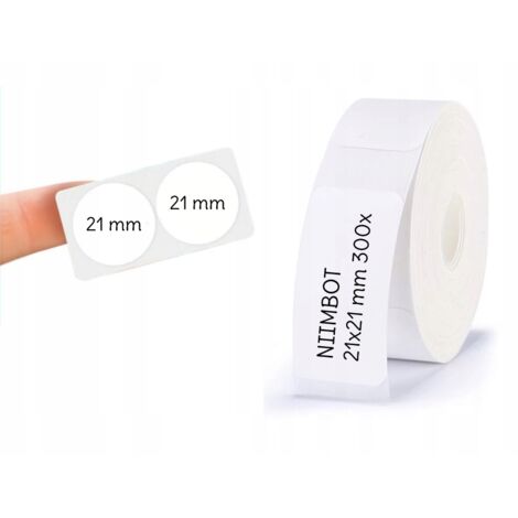 Etiquetas autoadhesivas redondas NIIMBOT de 21 x 21 mm (300 unidades)