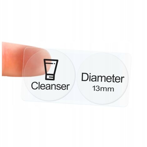 Etiquetas autoadhesivas transparentes redondas NIIMBOT de 13 mm (220 unidades, D110/D11/D101)