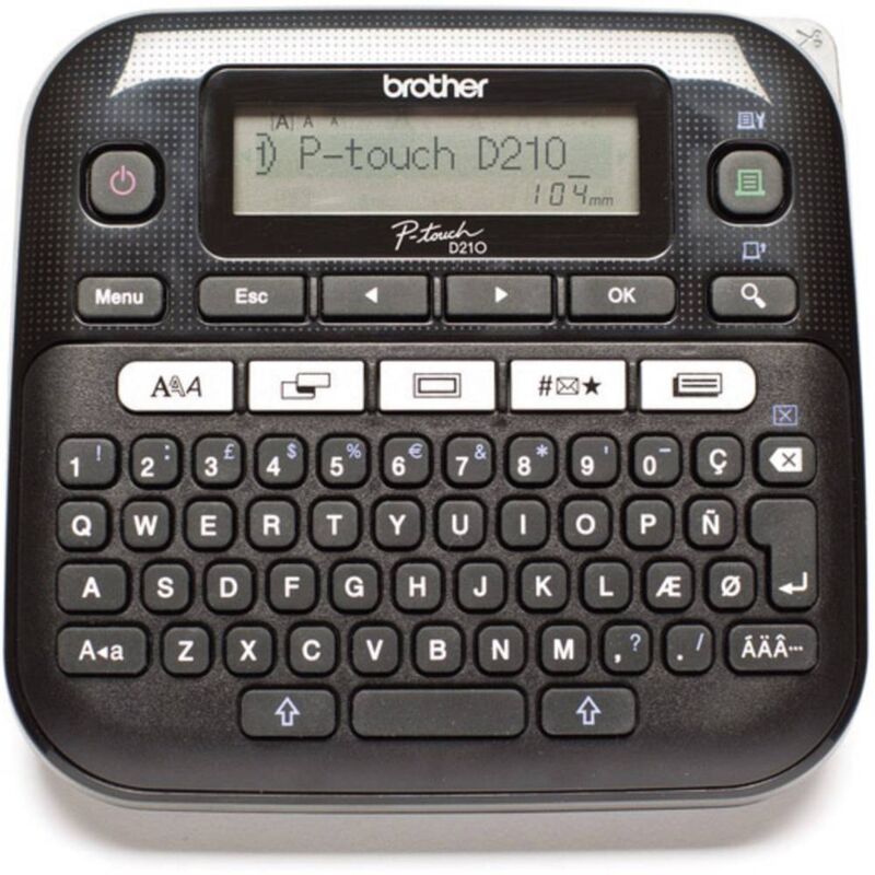 P-touch D210 Etiqueteuse adapté pour rubans: tz 3.5 mm, 6 mm, 9 mm, 12 mm - Brother