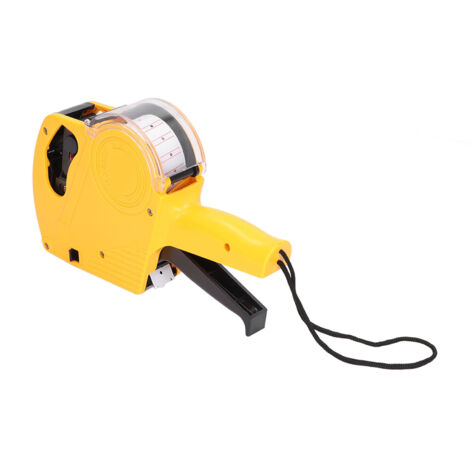 ÉTiqueteuse Portative Pistolet à Prix à 8 Chiffres Corps en Plastique Multifonctionnel, Portable et LéGer avec (Jaune)