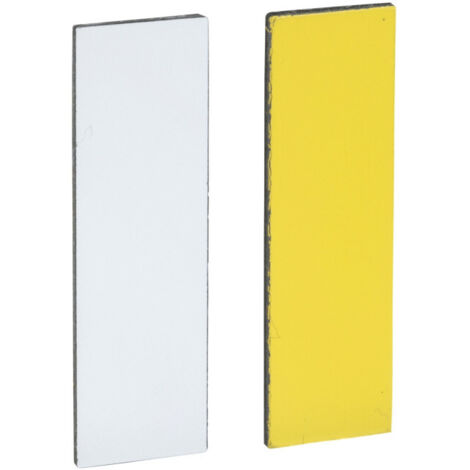etiquette - 8 x 27 - blanc / jaune - sans marquage - schneider electric zby0102