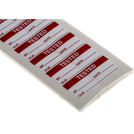 Etiquette adhésive pré-imprimée RS PRO Blanc, 140 par paquet ( Prix pour Sachet de 140 )