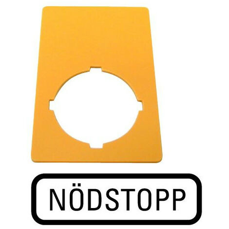Étiquette arrêt d'urgence jaune HxL 50x33mm NÖDSTOPP EATON M22-XZK-S99