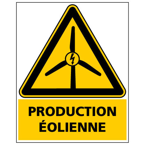ETIQUETTE AUTOCOLLANTE EOLIENNE . ADHESIF DIMENSIONS 40x50 mm(C1428.PV). A l'unité . - A l'unité