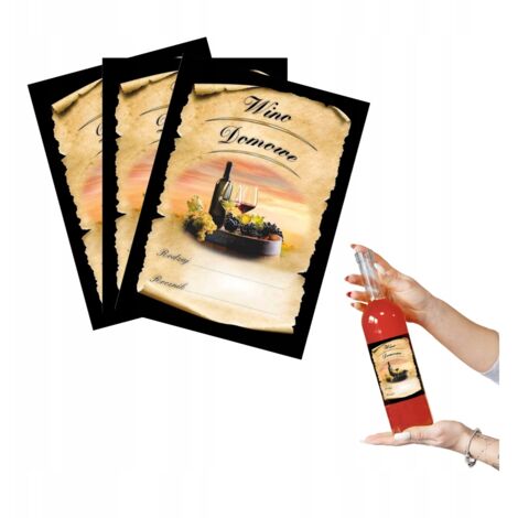 Étiquette autocollante Maison Vin Type Millésime 10 pièces Vin neuf