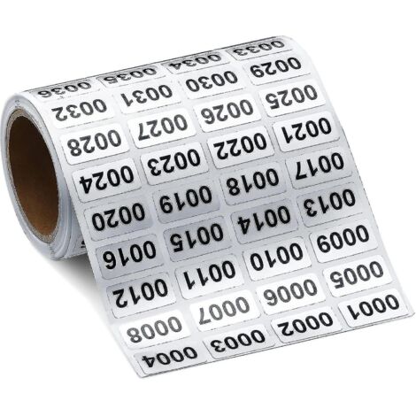 Étiquette autocollante numérotée et imperméable