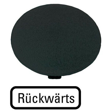 Étiquette bouton ' coup de poing ' noir A REBOURS EATON M22-XDP-S-D16