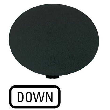 Étiquette bouton ' coup de poing ' noir DOWN EATON M22-XDP-S-GB4