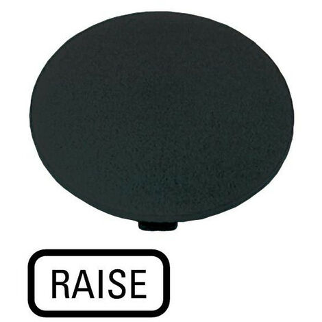 Étiquette bouton ' coup de poing ' noir RAISE EATON M22-XDP-S-GB17