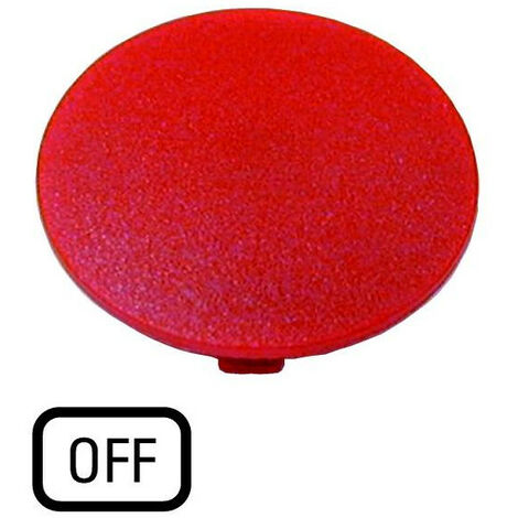Étiquette bouton ' coup de poing ' rouge OFF EATON M22-XDP-R-GB5