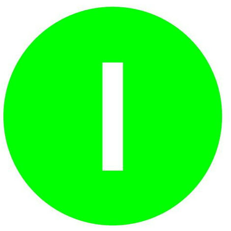 Étiquette bouton ' coup de poing ' vert I EATON M22-XDP-G-X1