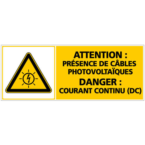 ETIQUETTE CABLES PHOTOVOLTAIQUES (C1168). Lot de 50 . - Lot de 50