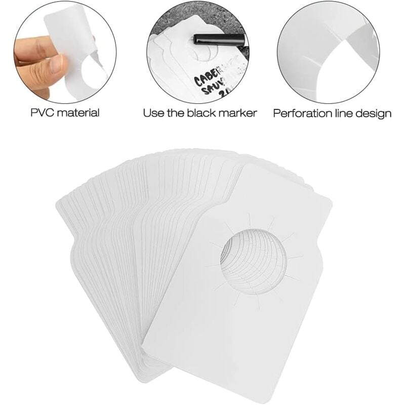 Etiquette Cave a Vin, 400 Pièces Étiquettes De Cave à Vin Étiquettes (Blanc)