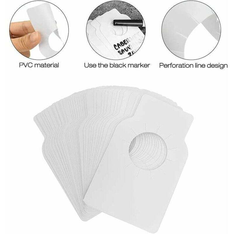 Etiquette Cave a Vin, 400 Pièces Étiquettes De Cave à Vin Étiquettes (Blanc)