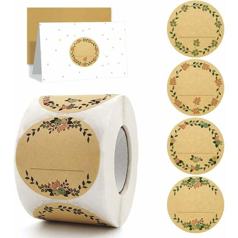 Etiquette Confiture, Etiquette Autocollantes Ronde, Autocollants Faits À La Main, Autocollant Papier Kraft, Facile À Écrire Et À Déchirer Cadeau, Diy