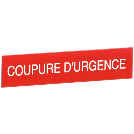 etiquette - coupure d'urgence - legrand 038092