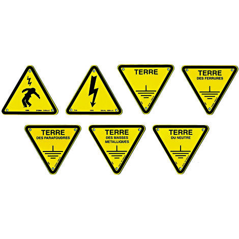 Etiquette de danger Penta avec pictogramme : Risque électrique ( Prix pour 1 )