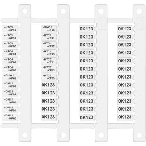 Etiquettes de repérage circuits domestique (L05100)