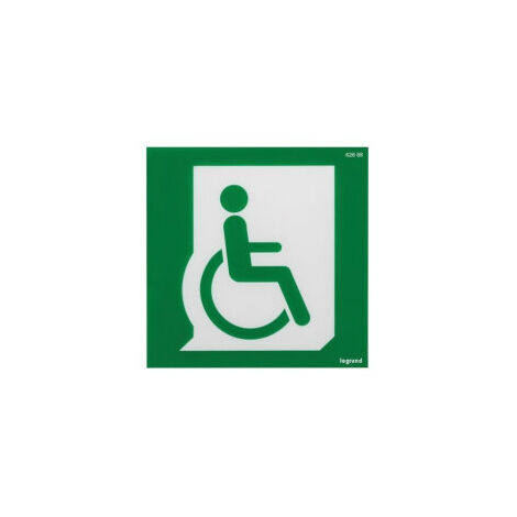 Étiquette de signalisation d'évacuation pour personnes à mobilité réduite - 062688 - Legrand