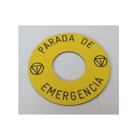 Etiquette diam 16 diam 45 mm parada emergencia SCHNEIDER ELECTRIC ZB6Y7430