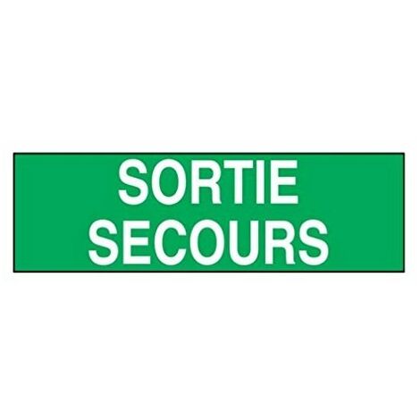 etiquette - h 7 - inscription sortie secours - luminox 10406