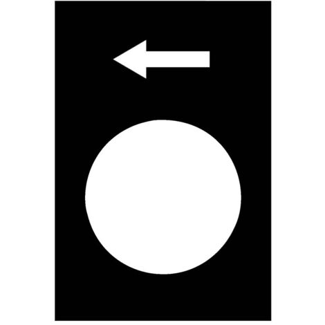 etiquette - harmony - 30 x 40 mm - noir - gauche ou descente - schneider electric zb2by2904