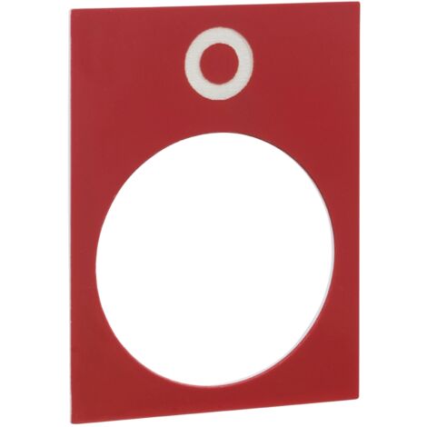 etiquette - harmony - 30 x 40 mm - rouge - o - schneider electric zb2by2931