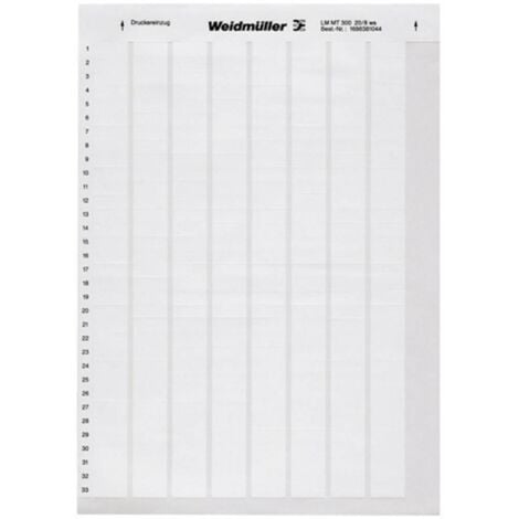 Weidmüller 1695721044-1 LM WRITE ON 23X55 WS Etiquette LaserMark 12.7 x 23 mm Couleur de la surface de marquage: blanc